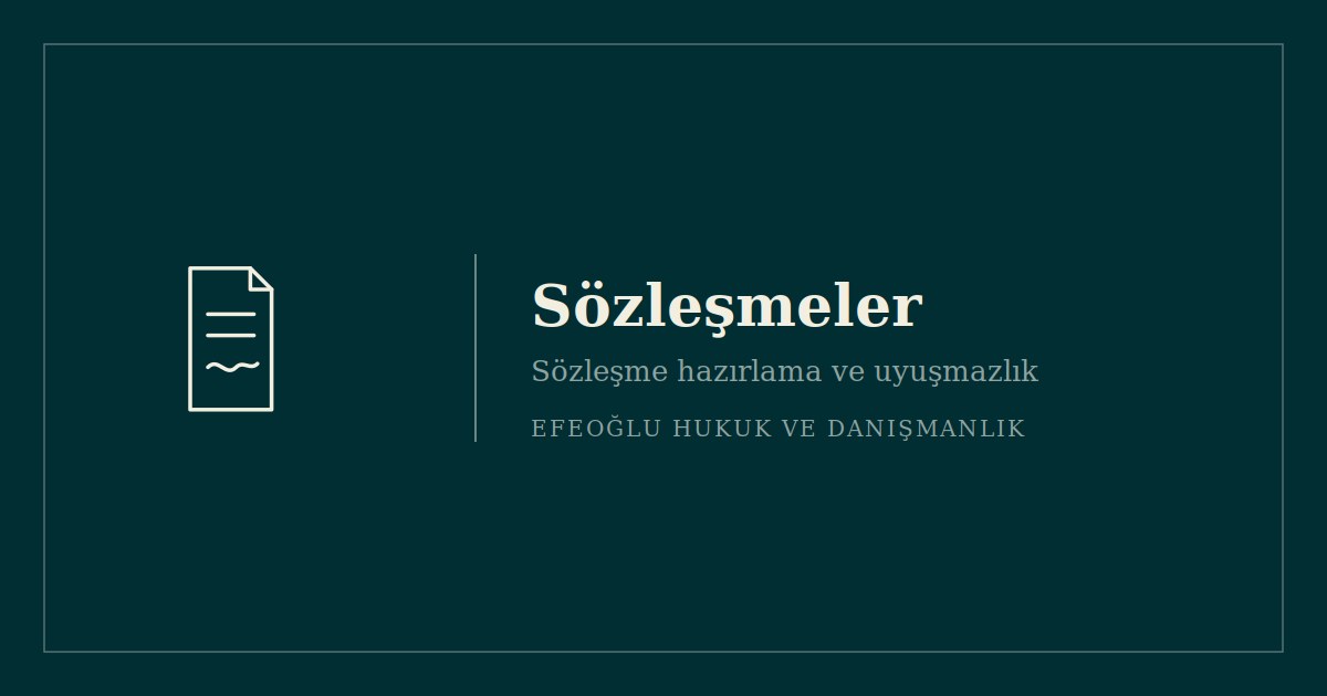Sözleşmeler Hukuku